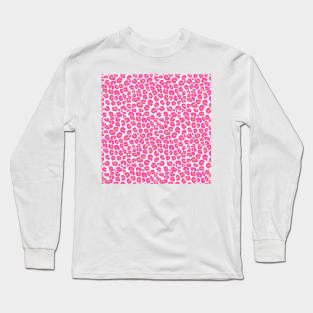 Hot Pink Gold Leopard Pattern Long Sleeve T-Shirt